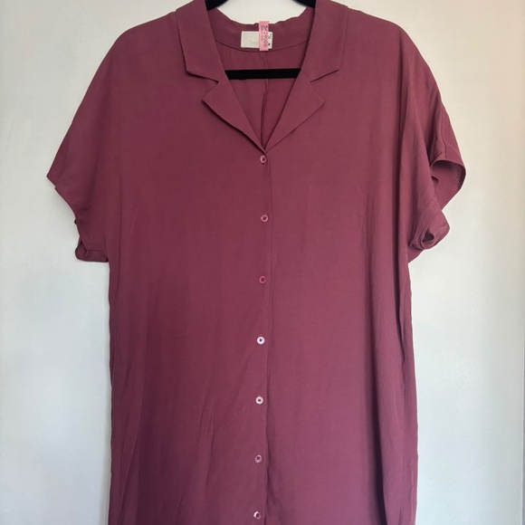 Aritzia Wilfred Mauve Button Down Dress (S) - Picture 1 of 5